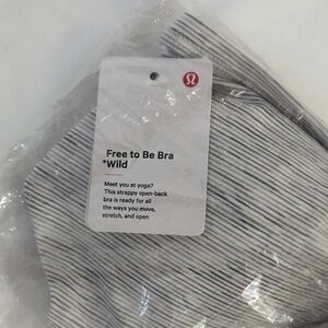 Lululemon Athletica Gray Striped Sports Bra